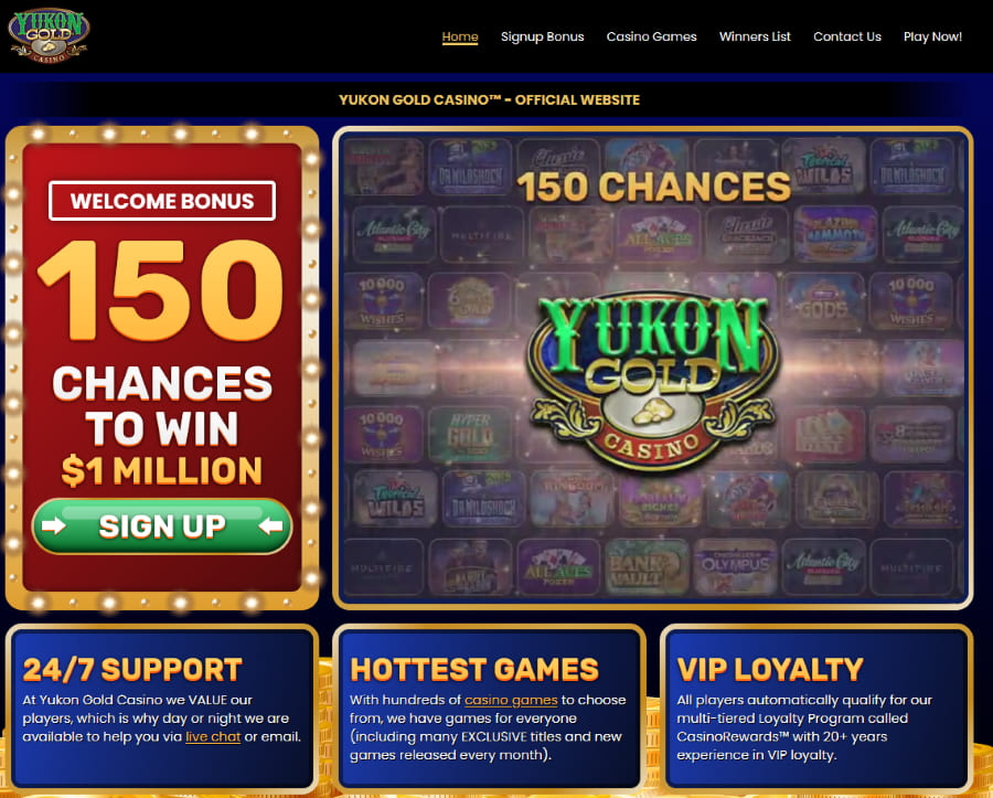 Yukon-Gold-Casino-main-page